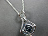1.92CT DIAMOND & AAA BLUE TOPAZ 14KT WHITE GOLD CUSHION & ROUND FLOATING PENDANT