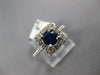 1.04CT DIAMOND & AAA SAPPHIRE 14KT WHITE GOLD 3D ROUND SQUARE HALO PROMISE RING