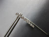 ESTATE .34CT DIAMOND 14KT WHITE GOLD BEZEL CHANDELIER BAR FUN HANGING EARRINGS