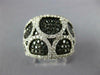 ESTATE 1.76CT WHITE & BLACK DIAMOND 18KT WHITE GOLD MULTI ROW CIRCULAR FUN RING
