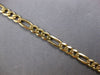 ESTATE LONG 14KT YELLOW GOLD 3D 4MM CLASSIC SOLID FIGARO BRACELET