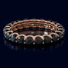 3.80CT BLACK DIAMOND 14KT ROSE GOLD 3D ROUND ETERNITY WEDDING ANNIVERSARY RING