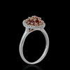 .27CT WHITE & PINK DIAMOND 18K WHITE & ROSE GOLD CLUSTER MARQUISE SHAPE FUN RING