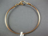 .26CT DIAMOND 14KT ROSE GOLD CLASSIC LOVE KNOT DOUBLE HEART LOVE BANGLE BRACELET