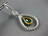 EXTRA LARGE 10.16CT DIAMOND & AAA EMERALD 18KT TWO TONE GOLD 3D HANGING EARRINGS