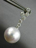 LARGE 1.05CT DIAMOND & AAA SOUTH SEA PEARLS 18KT WHITE GOLD 3D HANGING EARRINGS