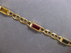 ESTATE 2CT AAA MULTI GEM 14KT YELLOW GOLD 3D EMERALD CUT FUN LOVE BRACELET