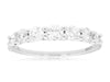1.0CT DIAMOND 14KT WHITE GOLD 3D CLASSIC 7 STONE SHARED PRONG ANNIVERSARY RING