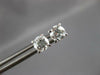 1.05CT DIAMOND 14KT WHITE GOLD 3D ROUND SOLITAIRE SCREWBACK STUD EARRINGS #21251