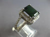 LARGE 5.15CT DIAMOND & AAA GREEN TOURMALINE 14KT WHITE GOLD HALO ENGAGEMENT RING