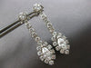 LARGE 2.04CT DIAMOND 14KT WHITE GOLD 3D ROUND & MARQUISE FLORAL EARRINGS #28135
