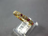 .40CT DIAMOND & AAA RUBY 18KT YELLOW GOLD FILIGREE MILGRAIN SEMI ETERNITY RING