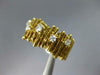 ANTIQUE WIDE .15CT DIAMOND 18KT 2 TONE GOLD 5 STONE MULTI BAR ANNIVERSARY RING