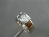 ESTATE .32CT ROUND DIAMOND 14KT WHITE GOLD ETOILE RECTANGULAR FUN RING #12037