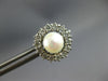 .50CT DIAMOND & AAA SOUTH SEA PEARL 14KT WHITE GOLD CLASSIC FLOWER STUD EARRINGS