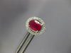 ESTATE 2.41CT DIAMOND & AAA RUBY 14KT WHITE GOLD 3D OVAL & ROUND STUD EARRINGS