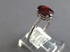 1.43CT DIAMOND & AAA GARNET 14KT WHITE GOLD 3D OVAL & ROUND FRIENDSHIP LOVE RING