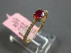 .61CT DIAMOND & AAA RUBY 14KT YELLOW GOLD 3D OVAL & ROUND FRIENDSHIP LOVE RING