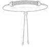 1.28CT DIAMOND 14KT WHITE GOLD 3 ROW PAVE RECTANGULAR ADJUSTABLE LOVE BRACELET