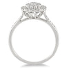 .30CT DIAMOND 14KT WHITE GOLD 3D CLASSIC CLUSTER SQUARE FILIGREE HALO FUN RING