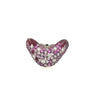 2.28CT DIAMOND & AAA RUBY & AAA PINK SAPPHIRE 18KT WHITE GOLD PAVE V SHAPE RING