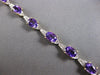 LARGE ELEGANT 10.65CT DIA & AAA AMETHYST BRACELET 14K TWO TONE GOLD OVAL & ROUND