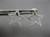 ESTATE .35CT DIAMOND 14KT WHITE GOLD 3D CLASSIC OPEN STAR STUD HANGING EARRINGS
