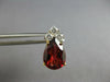 LARGE 3.30CT DIAMOND & AAA GARNET 14KT 2 TONE GOLD 3D PEAR SHAPE EARRINGS #27695