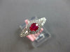 93CT DIAMOND & AAA RUBY 14KT WHITE GOLD 3D CLASSIC OVAL & ROUND HALO LOVE RING