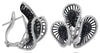 LARGE 2.75CT WHITE & BLACK DIAMOND 18K WHITE GOLD 3D MULTI LEAF CLIP ON EARRINGS