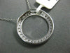 ESTATE .15CT DIAMOND 14K WHITE GOLD CLASSIC CIRCLE OF LIFE FLOATING LOVE PENDANT
