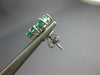 2.07CT DIAMOND & AAA EMERALD 18KT WHITE GOLD OVAL & ROUND FLOWER STUD EARRINGS