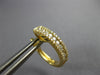 ESTATE .67CT DIAMOND 18KT YELLOW GOLD 3 ROW OVAL CLASSIC HUGGIE HANGING EARRINGS
