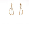 ESTATE .47CT DIAMOND 18KT YELLOW GOLD 3D LOVE KNOT FUN HANGING EARRINGS