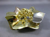 ANTIQUE 18KT WHITE YELLOW & ROSE GOLD FLOWER FILIGREE KOROVA PIN BROOCH #3067