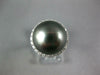 ESTATE .32CT DIAMOND & AAA TAHITIAN PEARL 18KT WHITE GOLD CLASSIC HALO LOVE RING