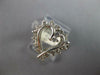 ESTATE .50CT DIAMOND 14KT WHITE GOLD 3D CLASSIC OPEN HEART LOVE RING