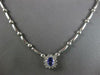 1.30CT DIAMOND & AAA TANZANITE 14KT WHITE GOLD 3D CLASSIC FLOWER LOVE NECKLACE