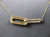 ESTATE .49CT DIAMOND 14KT YELLOW GOLD 3D CLASSIC RECTANGULAR LOVE KNOT NECKLACE