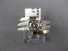 1.56CT DIAMOND 14KT WHITE GOLD SOLITAIRE MULTI ROW BEZEL ENGAGEMENT RING #18689