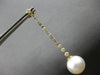 LARGE 1.37CT DIAMOND & AAA SOUTH SEA PEARL 18KT YELLOW GOLD 3D HANGING EARRINGS