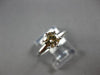 .60CT CHOCOLATE FANCY DIAMOND 14KT WHITE GOLD 3D ROUND 6 PRONG ENGAGEMENT RING
