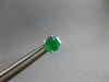 ESTATE .60CT AAA EMERALD 14KT WHITE GOLD 3D ROUND 4 PRONG STUD EARRINGS #27749