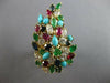MASSIVE 11.68CT DIAMOND & AAA MULTI GEM 14K WHITE GOLD MARQUISE SHAPE RING 27476