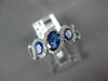 1.83CT DIAMOND & AAA SAPPHIRE 18KT WHITE GOLD OVAL & ROUND 5 STONE INFINITY RING