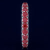 2.53CT AAA RUBY 14KT WHITE GOLD 3D CLASSIC SHARED PRONG ETERNITY FUN LOVE RING