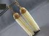 EXTRA LARGE & LONG 1.55CT DIAMOND & AAA SOUTH SEA PEARL 18KT ROSE GOLD EARRINGS