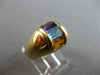 WIDE 1.36CT AAA MULTI GEM 14KT YELLOW GOLD 3D BAGUETTE 3 STONE CHANNEL FUN RING