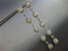 LARGE & LONG 6.26CT WHITE & LIGHT FANCY YELLOW DIAMOND 18KT WHITE GOLD EARRINGS