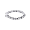 ESTATE .42CT DIAMOND 18KT WHITE GOLD 3D ROUND LOCK TENNIS FLEXIBLE FUN RING